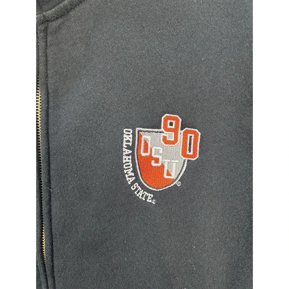 Jansport Oklahoma State University Cowboys Full Zip Sweater Sz Large Mock Neck